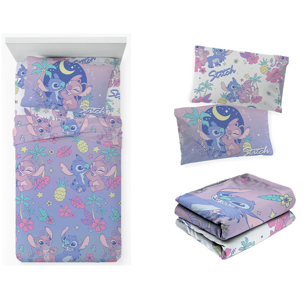 YUMA - Completo Letto 1 Piazza Disney Lilo & Stitch in cotone 150x280 cm